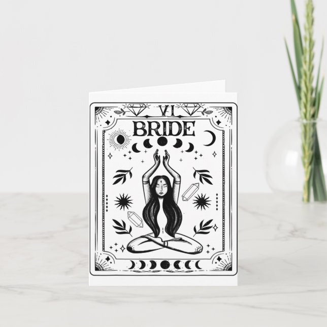 Witchy Bride Coven Tarot Celestial Gothic Bachelor Kort (Framsida)