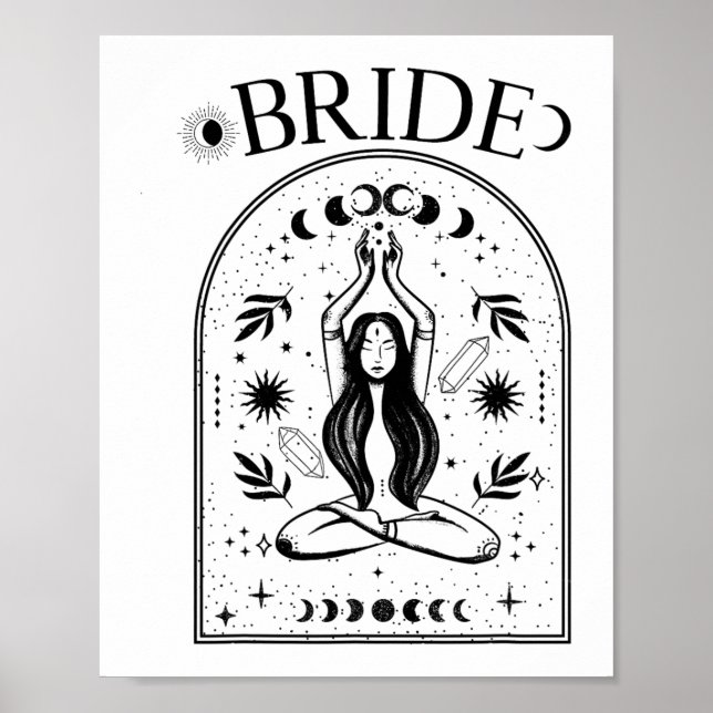 Witchy Bride Coven Tarot Celestial Gothic Bachelor Poster (Framsidan)