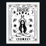 Witchy Bride Coven Tarot Celestial Gothic Bachelor Poster<br><div class="desc">Witchy Bride Coven Tarot Celestial Gothic Bachelorette Party</div>
