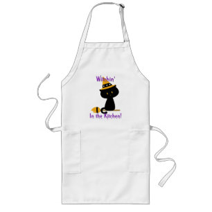 Witchy Cat Apron Långt Förkläde