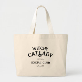 Witchy Cat Dam Social Klubb Anpassningsbar Est. Da Jumbo Tygkasse