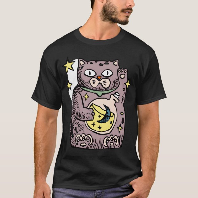 Witchy Cat-gåva T Shirt (Framsida)