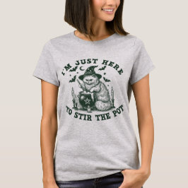 Witchy Cat Halloween T Shirt