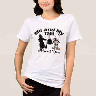 Witchy Cat och Cauldron Halloween T-Shirt