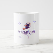 Witchy Cat Vibes - Cute Halloween Design Design