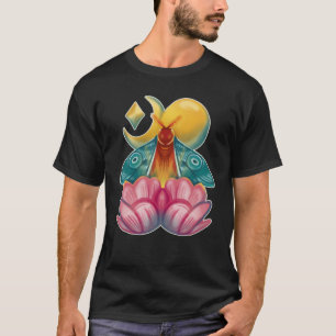 Witchy Celestial Lunar Moth Crescent Måne Cottagec T Shirt