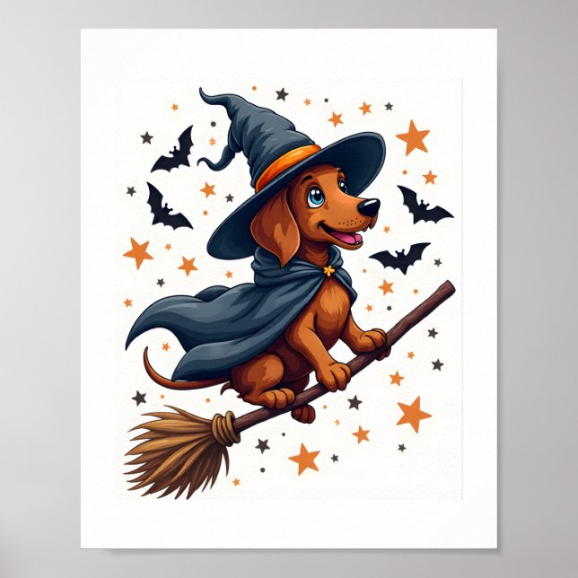 Witchy Dachshund Delight Poster (Framsidan)