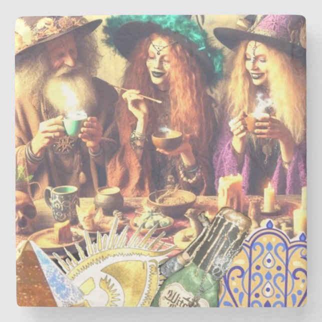 Witchy Drink Coasters Stenunderlägg (Framsidan)