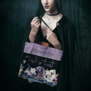 Witchy Elegance Reusable Halloween Tygkasse