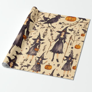 Witchy Elegance: Vintage Gothic Halloween Presentpapper