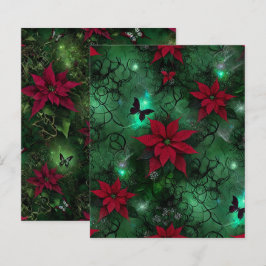 Witchy Enchanted Forest Poinsettia Scrapbook Pappe