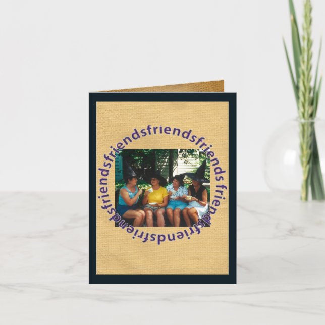 Witchy Friends är in för Halloween Card Kort (Framsida)