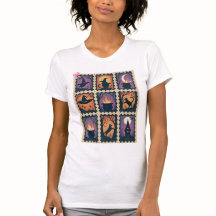 Witchy Frimärke Collage Tee