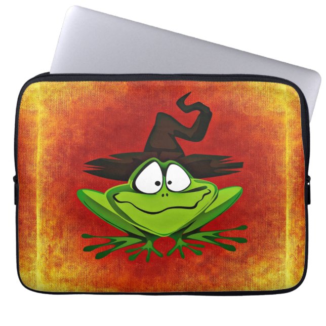 Witchy Frog Laptop Sleeve (Framsidan)