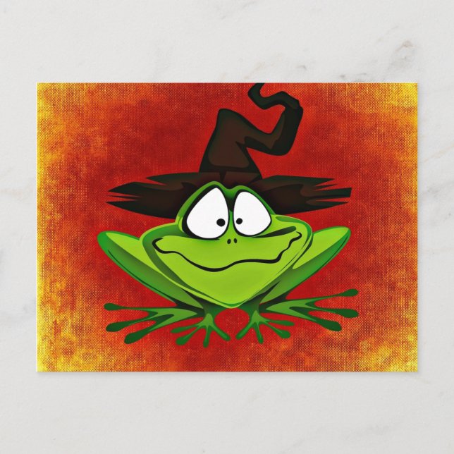 Witchy Frog Vykort (Framsida)