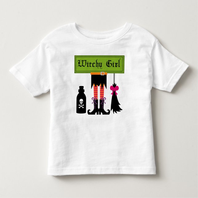 Witchy Girl Halloween T-shirts och presenter (Framsida)