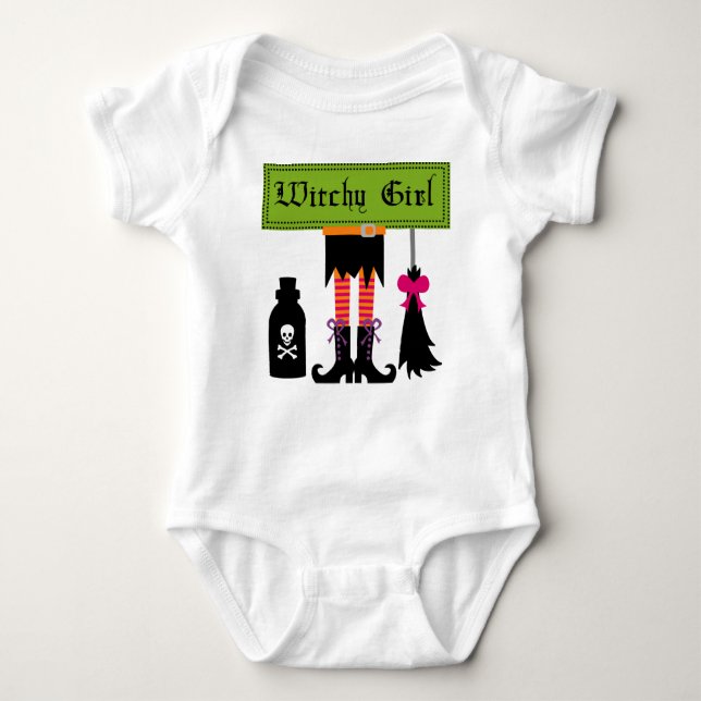 Witchy Girl Halloween T-shirts och presenter (Framsida)