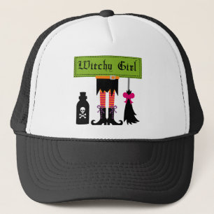 Witchy Girl Halloween T-shirts och presenter Truckerkeps
