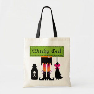 Witchy Girl Halloween T-shirts och presenter Tygkasse