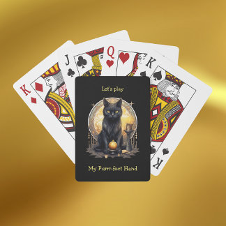 Witchy Gothic Black Cat Casinokort