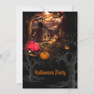 Witchy Halloween fest Inbjudningar