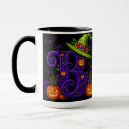 Witchy Halloween Initial ’B’ Mugg