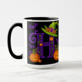Witchy Halloween Initial ’H’ Mugg