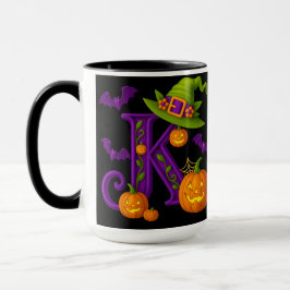 Witchy Halloween Initial ’K’ Mugg