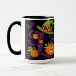 Witchy Halloween Initial ’L’ Mugg