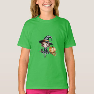 Witchy Halloween Magic Bus eller godis Kids T-shir T Shirt