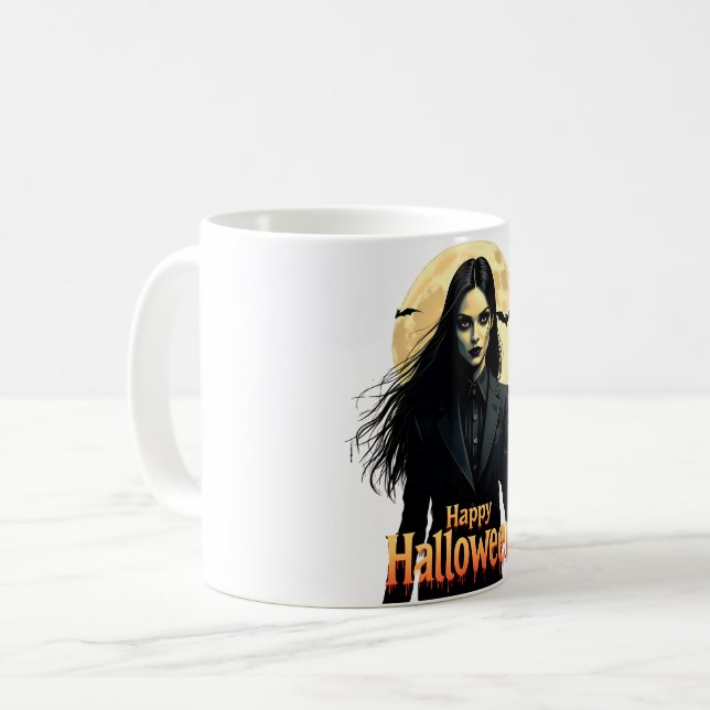 Witchy Halloween Natt Kaffemugg (Framsida vänster)
