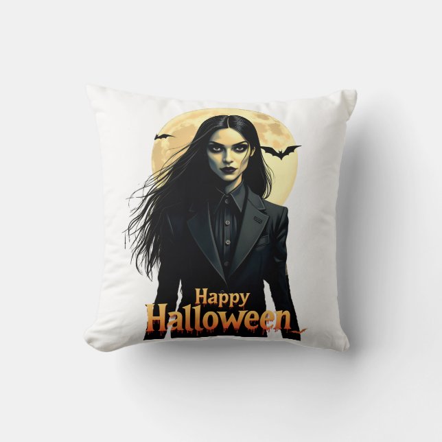 Witchy Halloween Natt Kudde (Framsida)