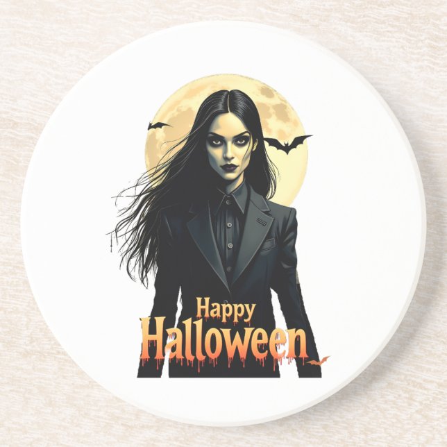 Witchy Halloween Natt Underlägg (Framsidan)