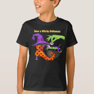 Witchy Halloween T-tröja Tee