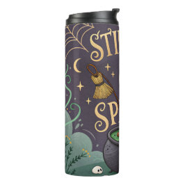 Witchy Halloween Thermal Tumbler Stirring Up Spell