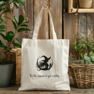 Witchy Halloween Tote Bag för kvinnor Tygkasse