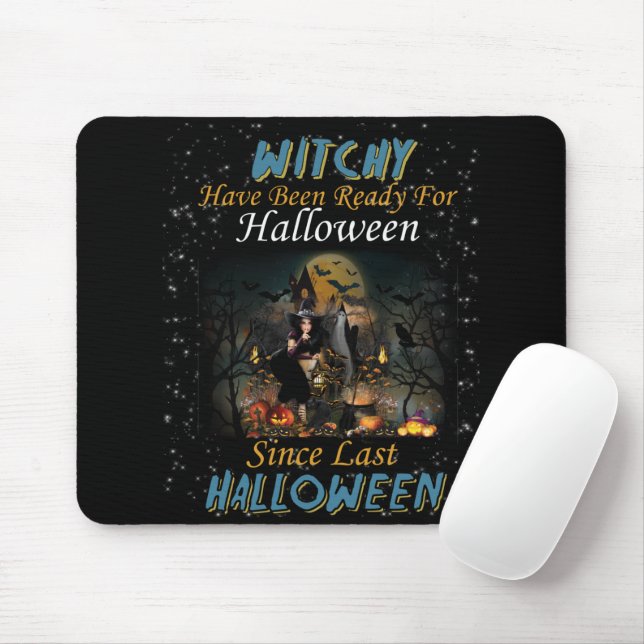 Witchy har varit Redo för Halloween Musmatta (Med mus)