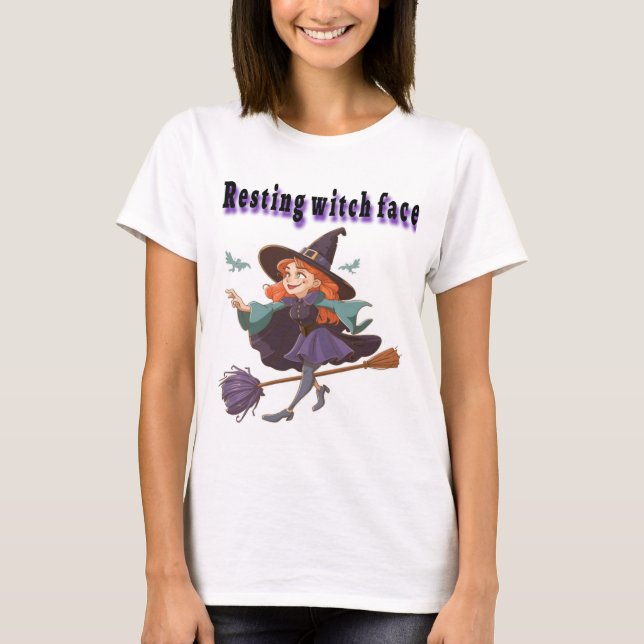 Witchy Humor T-Shirt - Roligt och magisk design (Framsida)