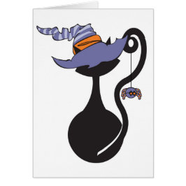 Witchy kattungekort hälsningskort