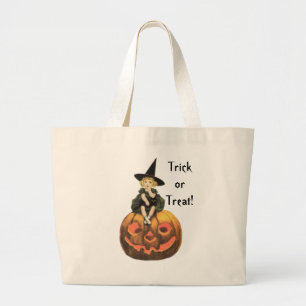 Witchy kvinnavintage Halloween Jumbo Tygkasse