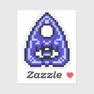Witchy Lila Blue Pixel Art Planchette Klistermärken