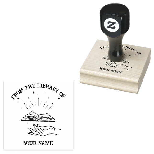 Witchy Magic Hand från Bibliotek i Bok Stämpel (Stämplad)