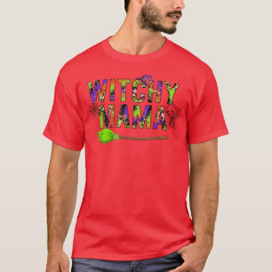 Witchy Mamma Halloween Tie Dye Leopard Witch Mamma T Shirt