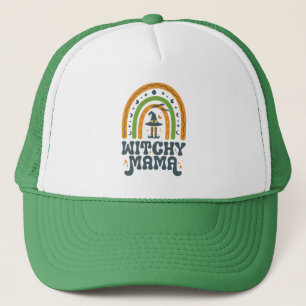 Witchy Mamma Mor Rainbow Groovy Halloween Keps