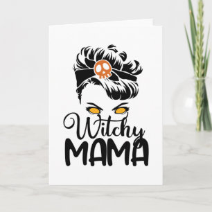 Witchy Mamma, Scary Witch Mamma Halloween-gåvor Kort