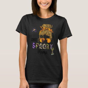 Witchy Mamma Skull Witch Groovy One Spooky T Shirt