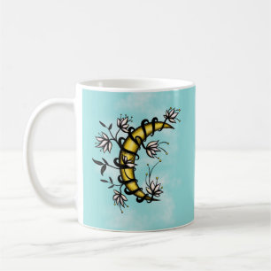 Witchy Måne Blommigt Boho Art Kaffemugg
