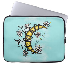 Witchy måne boho blommigt wicca laptop fodral