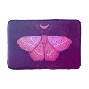 Witchy Moth Butterfly Lila Magic Insekt Badrumsmatta
