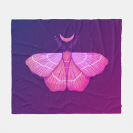 Witchy Moth Butterfly Lila Magic Insekt Fleecefilt